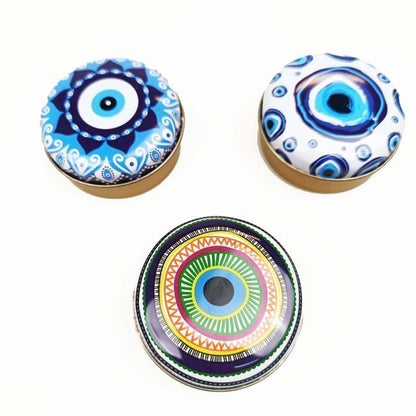 Yakamoz Metal Kutular, Zeytinyağlı Sabun, Mavi Göz, 10cm