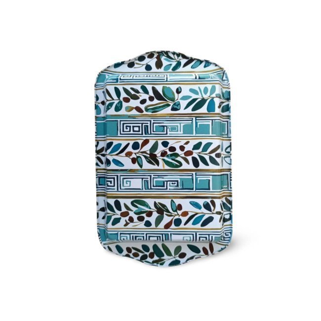 Patterned Metal Tray CHALKIDIKI 17x26cm