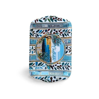 Patterned Metal Tray CHALKIDIKI 17x26cm
