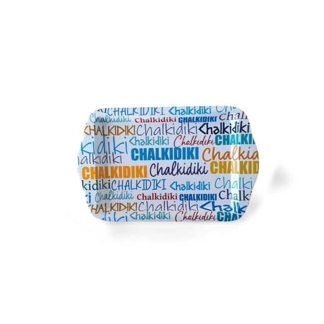 Patterned Metal Tray CHALKIDIKI 17x26cm